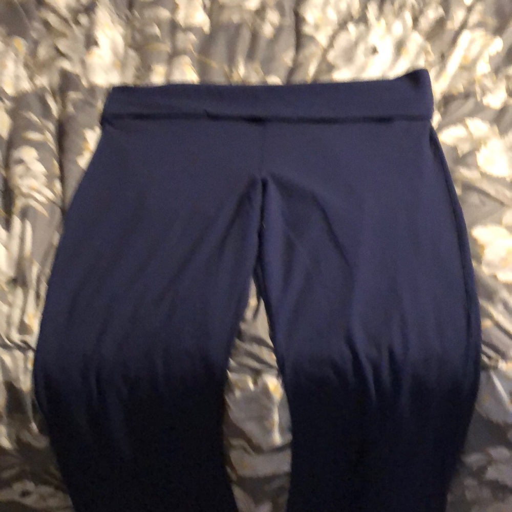 Pink Victoria’s Secret navy blue foldover flare leggings XXL